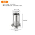200pcs Rivet Nuts Flat Head M5 Stainless Steel 304 Threaded Insert Knurled Body