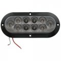 Sealed Waterproof 10 Led Surface Flange Mount Trailer Lights Red With Clear Lens Amber And White Bul78cb Leds Backup Light 