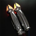 Httmt Trhb107 Chrome Motorcycle 1 25mm Hand Grips W Turn Signals Compatible With Most Motorcycles Bikes 1 Handlebars Harley
