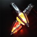 Httmt Trhb107 Chrome Motorcycle 1 25mm Hand Grips W Turn Signals Compatible With Most Motorcycles Bikes 1 Handlebars Harley