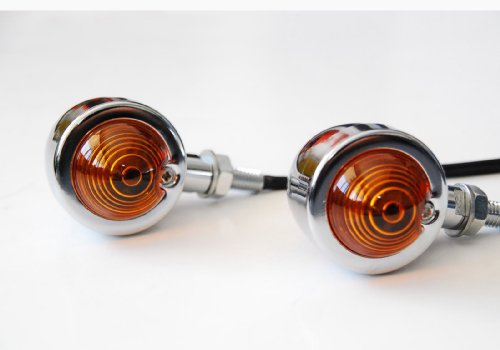 Panhead Chrome Turn Signal Universal Cruiser Chopper Custom Bobber Cafe Racer Xl