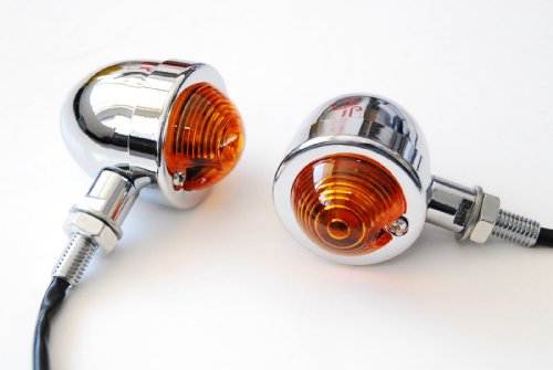 Panhead Chrome Turn Signal Universal Cruiser Chopper Custom Bobber Cafe Racer Xl