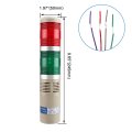 Baomain Industrial Signal Light Column Led Alarm Round Tower Indicator Continuous Warning Buzzer Lta-502tj Red Green Dc 24v