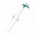 Uxcell 3mm Extra Long Arm T-handle Hex Key Wrench Chrome Finish