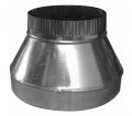 12 In X 8 Round Duct Reducer With Collar Surefit Taper Single Wall 26 Gauge Galvanized Steel Hvac Fitting Tap1208wc 