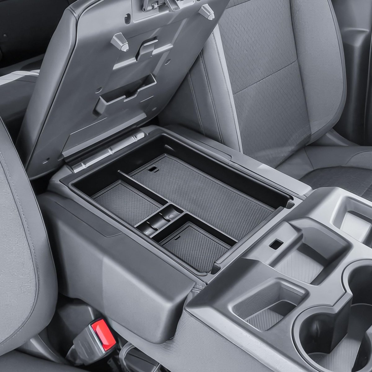 2pcs Center Console Organizer Tray For 2019-2026 Chevy Silverado Gmc Sierra 1500 And 2020-2026 Sierra 2500hd 3500hd Accessories