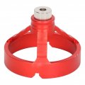3 In 1 Vertical Hole Punch Locator Aluminum Alloy With 6 Drill Bushings For Woodworking Punching Red