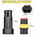 Hifrom 2 3 Pin Way 20-16 Awg Waterproof Electrical Connector Yellow Seal Insert 1 5mm Series Terminals Heat Shrink Quick
