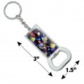 Graphics More Planets Solar System Earth Saturn Jupiter Mars Pattern Keychain Rectangle Chrome Plated Metal Bottle Cap Opener