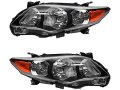 Headlight Assembly Set Of 2 With Black Housing For 2011 2013 Toyota Corolla Front Direct Fit Replacement Dot And Sae Compliant 