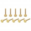 Uxcell 10pcs Brass Knurled Thumb Screws M3x20mm Flat Grip Bolt Knobs Fasteners For Electronic Mechanical
