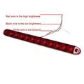 Partsam 2pcs Red 15 11 Led Light Bar Stop Turn Tail 3rd Brake Truck Trailer Id Waterproof