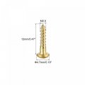 Uxcell Wood Screws M2 5 X 12mm Slotted Round Head Brass Self-tapping Screw 50 Pcs