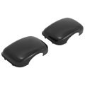Hecasa Pair Hood Mirror Cover For 2008-2017 Freightliner Cascadia Front Outside Cap Trim Plastic Abs Gloss Black Driver