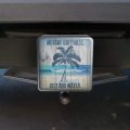 Instant Happiness Just Add Water Tropical Beach Tow Trailer Hitch Cover Plug Insert