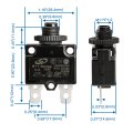 Baomain 15a Circuit Breaker Thermal Overload Protector S11 Series 125 250vac 65vdc Manual Reset Breakers Black Ul Ce Listed