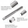 Uxcell Metric Tap And Drill Bit Set M10 X 1 25 Thread 8 8mm Black Oxide Twist Straight Flute Tapping Threading Repair Tool Kit