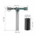 Uxcell 6mm Shank T Slot Router Bit 1 4 Cutting Depth With 2 To Collet Adapter Flute Carbide Tipped Wood Milling Cutter