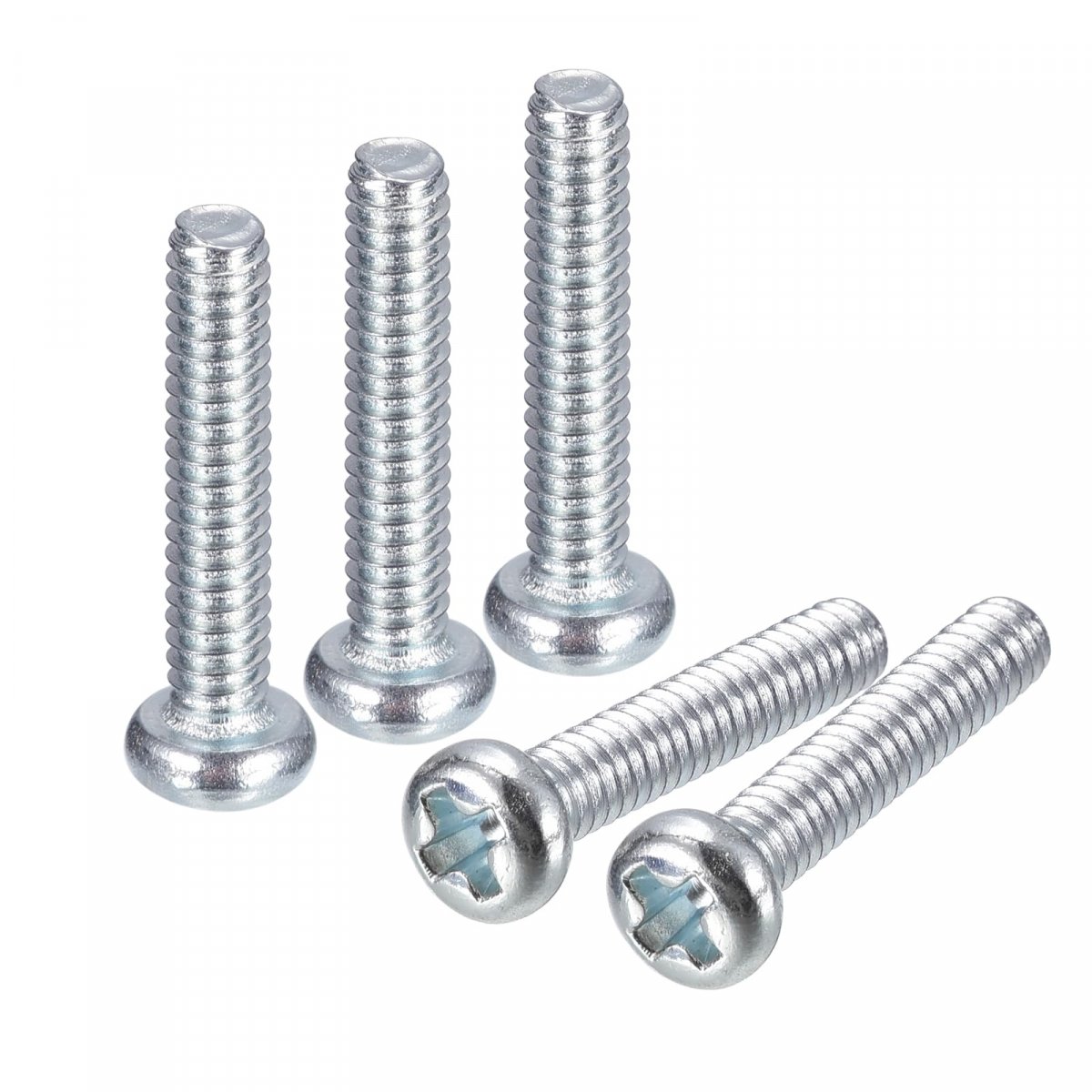 2-56x1 2 Pan Head Phillips Machine Screws 50pcs Zinc Plated Carbon Steel Cross Fully Threaded Bolts