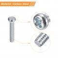 2-56x1 2 Pan Head Phillips Machine Screws 50pcs Zinc Plated Carbon Steel Cross Fully Threaded Bolts