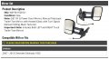 Power Tow Mirror Set 2 Piece Manual Telescopic Heated Glass Turn Signal Folding Black Textured Compatible With 2007-2013 Chevy