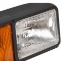 Hecasa Universal Trunk Snow Plow Lights Kit Plastic Clear Lens Chrome Housing Replacement For 80888