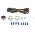 Hecasa Universal Trunk Snow Plow Lights Kit Plastic Clear Lens Chrome Housing Replacement For 80888