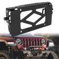 Flip Up License Plate Holder For 10 In Hawse Fairlead Winch Heavy Duty Powder Coated Steel Front Mount Bracket Trucks Rv And 