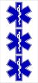 3 Star Of Life Medical Ems Emt Paramedic Medics Helmet Hard Hat Stickers Decal 