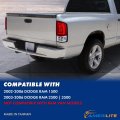 Amerilite For 2002-2006 Dodge Ram 1500 2003-06 2500 3500 Pickup Clear Red C-type Led Tube Replacement Tail Lights Brake Lamps