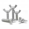 M8-1 25 X 20mm Carbon Steel Galvanizing Wing Butterfly Screws Bolts Wing Bolt Machine Fastener Thumb Hand For Electronic 