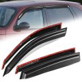 Auto Dynasty 4pcs Carbon Fiber Pattern Window Visors For 2001-2010 Chrysler Pt Cruiser Tape-on Front Rear Deflectors Rain 