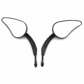 Httmt Custom Aluminum Raindrop Shape Tailfin Mirrors Compatible With H-d Cvo Road King Softail Street Glide Fat Bob Black