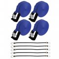 1 Set Adjustable 20 X1 Cargo Tie Down Straps Heavy Load Lashing Travel Luggage Strap With Cam Lock Buckle For Car Truck 6mx2 