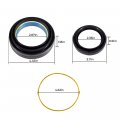 Front Axle Knuckle Tube Oil Seal Kit Fits For 1998-2004 Ford F250 F350 F450 F550 Super Duty Excursion Dana 50 60 Replace 50491