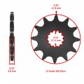 Caltric Orange Drive Chain And Sprockets Kit Compatible With Suzuki Lt250s Quadsport 250 1989 1990