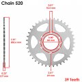 Caltric Orange Drive Chain And Sprockets Kit Compatible With Suzuki Lt250s Quadsport 250 1989 1990