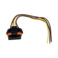 Glow Plug Pass Through Pigtail Forord F 350 F Super Duty 1994 1995 1996 1997 Copper Wire Core Tin Brass Blade Terminal Black 