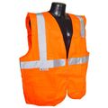 Radians Sv2zosm Polyester Solid Knit Economy Class 2 High Visibility Vest With Zipper Closure Medium Orange 