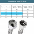 Uxcell 8 Inch Long Faucet Supply Line Connector G3 Female Compression Thread X G1 2 Straight 304 Stainless Steel Water Hose