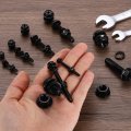 M6 X 16mm Phillips Flanged Hex Head Bolts 10pcs 304 Stainless Steel Flange Hexagon Screws With Nuts Flat Lock Washers Fully