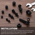 M6 X 16mm Phillips Flanged Hex Head Bolts 10pcs 304 Stainless Steel Flange Hexagon Screws With Nuts Flat Lock Washers Fully