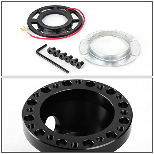 Steering Wheel 6-hole Hub Adaptor Kit For Civic Integra Del Sol Aluminum Black