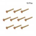 Uxcell M6x40mm Furniture Screw Hex Socket Machine Screws Zinc Plated Fasteners Bolts Full Thread Carbon Steel 10pcs