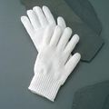 Radnor Ladies Bleached White Standard Weight Polyester Cotton Ambidextrous String Gloves With Knit Wrist 