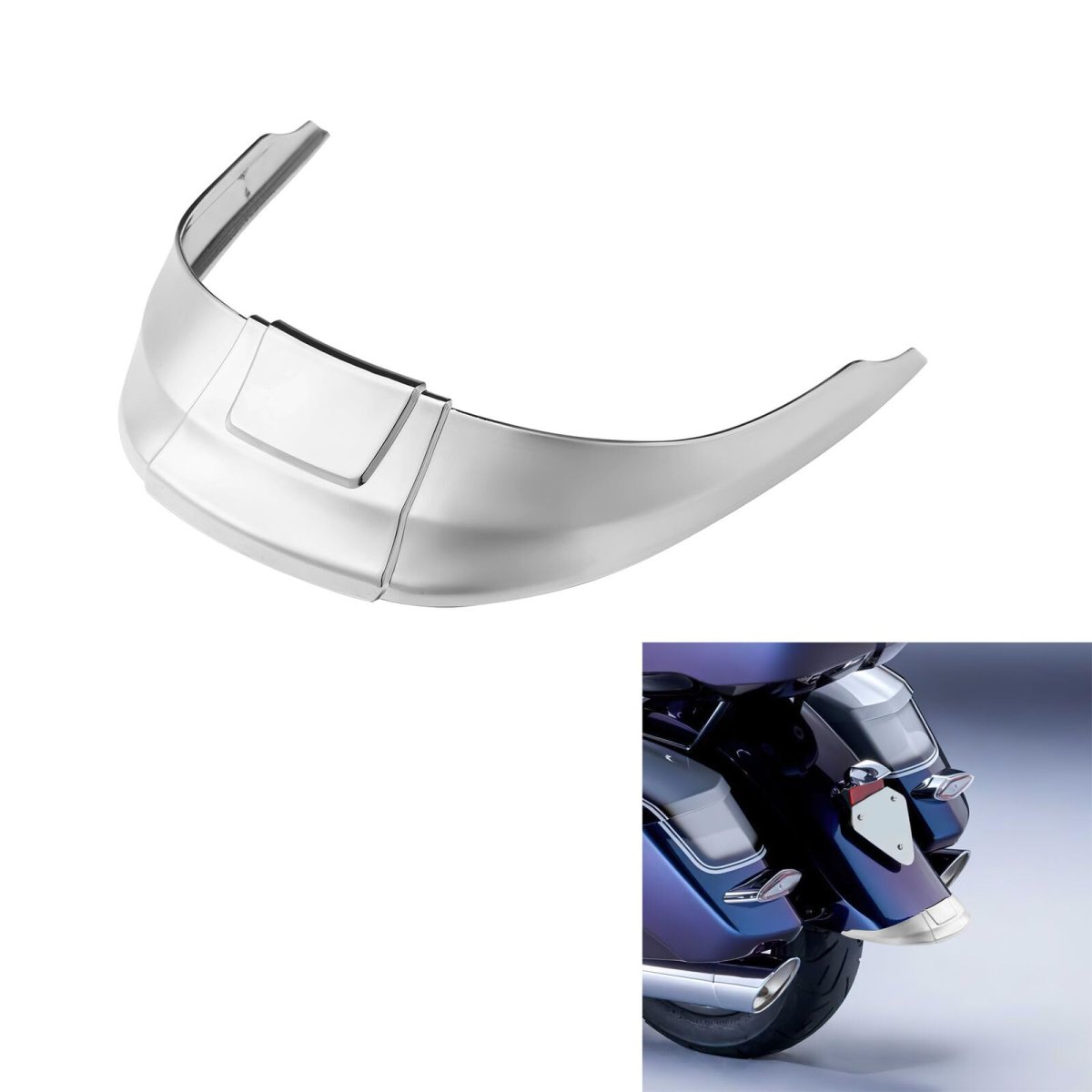 Rear Fender Mudguard Extension For Bmw R18 B And Transcontinental 2021 2025 Chrome Abs Plastic