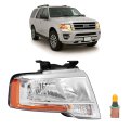Hecasa Right Headlight W Led Indicator For 2015-2017d Expedition Replacement For Fo2503346 Headlamp Front Light Lamp Bulb 