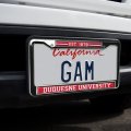 Duquesne University School Logo Full Size Standard License Plate Metal Frame 12 3 In X 6 Uv And Water Resistant Stainless Steel