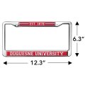 Duquesne University School Logo Full Size Standard License Plate Metal Frame 12 3 In X 6 Uv And Water Resistant Stainless Steel