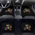 Kiuloam Peace Frog Retro Tie Dye Car Floor Mats Front Rear Liners Set Universal Fit Auto Carpet Of 4 For Suv Vans Sedans Trucks